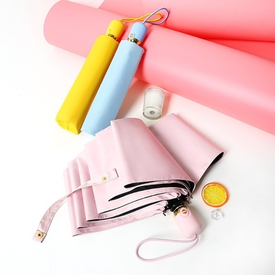Japanese Small Fresh Three Fold Vinyl Advertising Umbrella with Customized Color