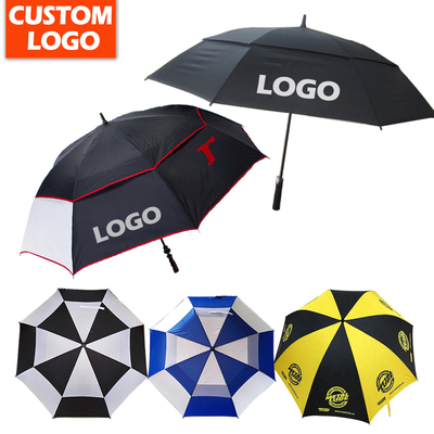 Custom Logo Prints Sublimation Golf Umbrella Personality Auto Umbrella for Promotions