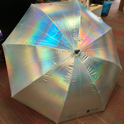 Custom Logo Printing Windproof Umbrellas with UV Protection and Dazzling Laser Design