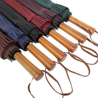 24 Rib Wooden Handle Business Umbrella for Customized Advertisement