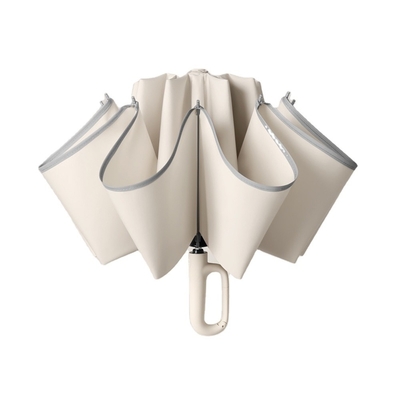 Minimalism Style Rubber Handle UV Sunblock and Rain Umbrella for Outdoor Activities