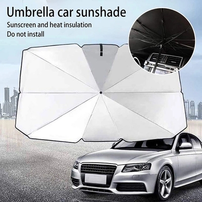 Steel Frame Customized Logo Car Windshield Sunshade Umbrella UV Protect Foldable