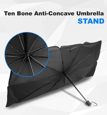 Steel Frame Customized Logo Car Windshield Sunshade Umbrella UV Protect Foldable