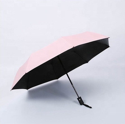 Rubber Coated Handle Vinyl Sunscreen Anti-Ultraviolet Sun and Rain Dual- Folding Umbrella
