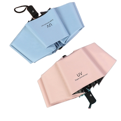 3 Folding Automatic Travel Rain Umbrella with Customized Printing and Customer's Logo