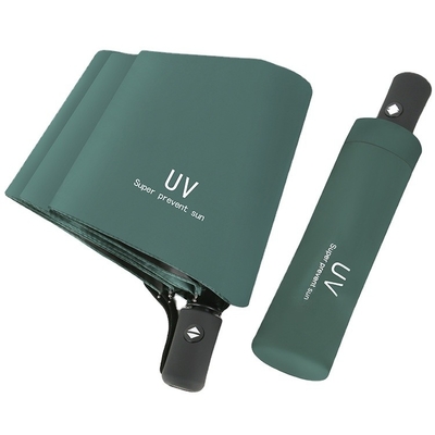 Fully-automatic 3 Folding Rainy And Sunny Auto Umbrella with Customer's Logo Printing