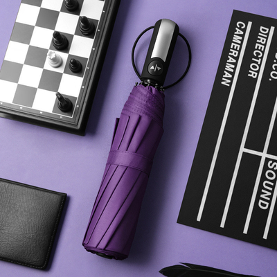 Businessmen's Must-Have X306 Fully Automatic Folding Umbrella with Minimalist Design