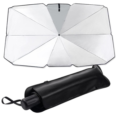 140cm Open Diameter Car Sun Umbrella-Block Heat with Manual Control and Safety Hammer