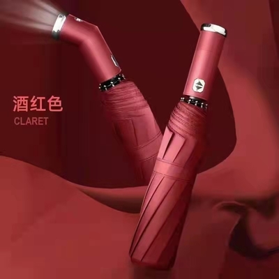Advertising/Gift Umbrella with Reflective LED Flashlight and Auto Folding Convenience