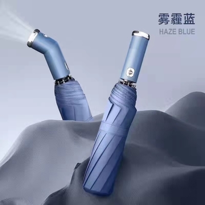 Advertising/Gift Umbrella with Reflective LED Flashlight and Auto Folding Convenience