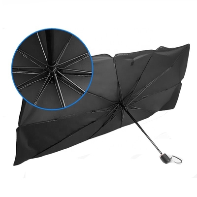 Xiamen X301 Car Front Windshield Glass Sunshade with Plastic Handle and Steel Frame