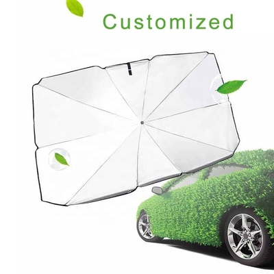 190T Ponegee Fabric Front Windshield Car Sunshade with Advertising and Foldable Design