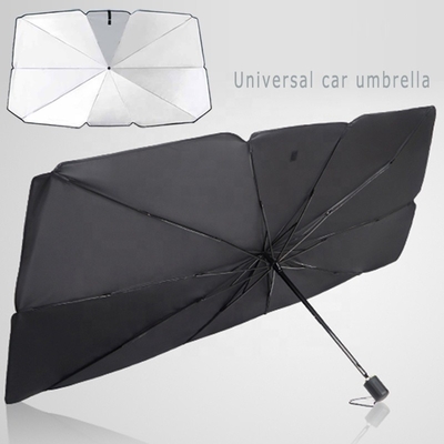 190T Ponegee Fabric Front Windshield Car Sunshade with Advertising and Foldable Design