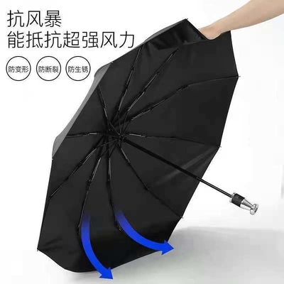 Custom Logo 10 Bone Three Fold Business Umbrella for VIP Rolls-Royce Advertising