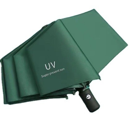 Customized Printing Three-folding Umbrella for Sun and Rain Protection in Minimalist Style