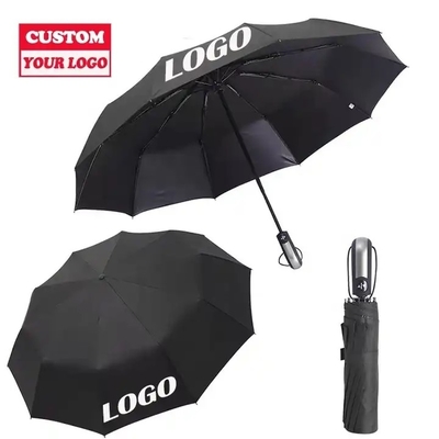 190T Nylon Fabric Customized Logo Print UV Protection Foldable Umbrella for All in 1