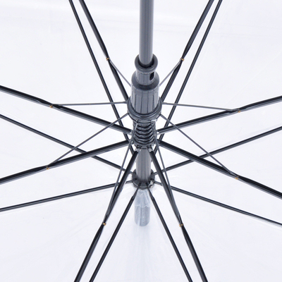 Transparent PVC Color Straight Rod Umbrella Three-Folding Design for All in 1 Function