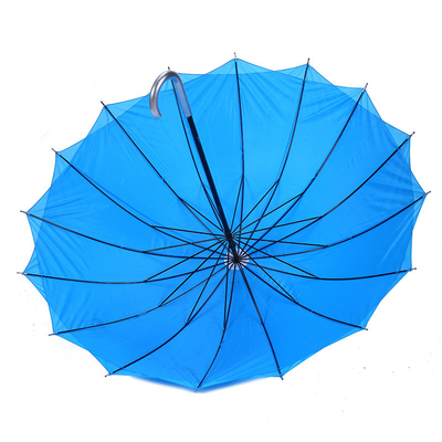 Metal Coated Shaft Pongee Panel Market Umbrella for Fashionable Outdoor Advertising