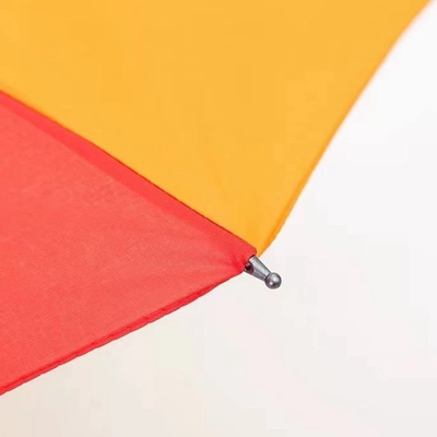 Colorful Rainbow Design 3 Folding Manual Umbrella with Windproof and Metal Fiberglass Ribs