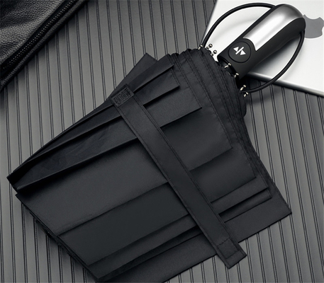 23inch 10K 190T Pongee Automatic Folding Umbrella with Auto Open Close and Steel Shaft