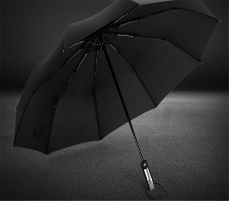 23inch 10K 190T Pongee Automatic Folding Umbrella with Auto Open Close and Steel Shaft