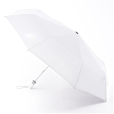 Custom Print Logo White Polyester Fold Umbrella for Advertising or Gifts and Durable