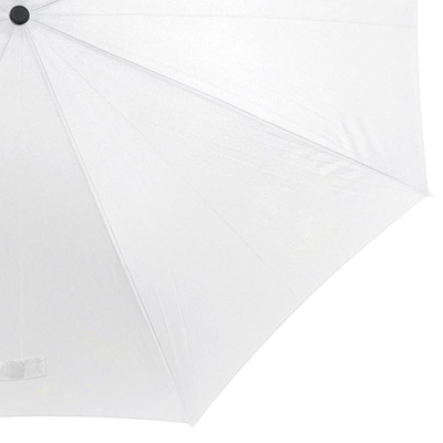 Custom Print Logo White Polyester Fold Umbrella for Advertising or Gifts and Durable