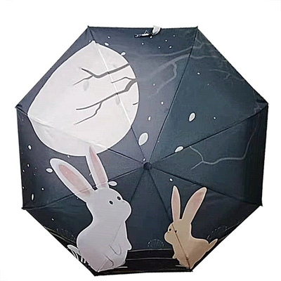 Stormproof Automatic Foldable Ladies Anti UV Sun Umbrella Three-Folding Performance