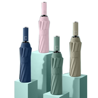 12k Rubber Coated Handle Automatic Windproof UV Protection Travel Umbrella for Items