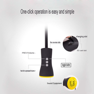 Minimalist Design Fully Automatic Folding Umbrella with Rechargeable Bluetooth Speaker