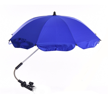 Stroller Accessory Universal Umbrella with Plastic Clamp Handle and 190T Pongee Panel