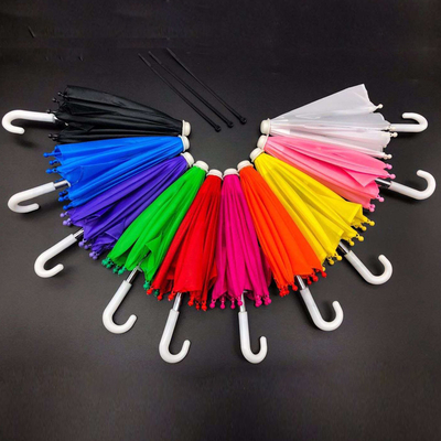 Advertising Mini Pocket Umbrella with Straight Pattern and Plastic J Handle Design