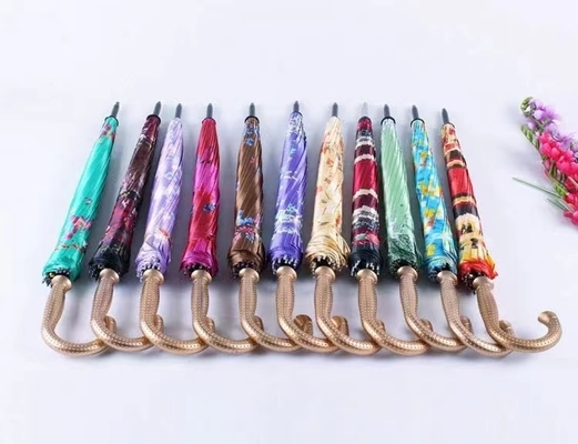 Customized Logo Printing Golf Umbrella 21 Inch Classic Flower Design for Popular Branded