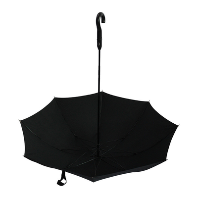 Crutch Walking Stick Handle Windproof Automatic Straight Umbrella with One-Click Open