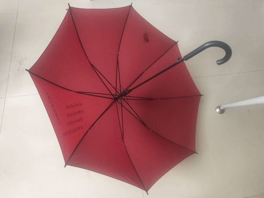 Pongee Panel Customized Advertising Auto Open Rain Straight Umbrella with Logo Printing