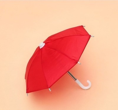 Customized Logo Straight Umbrella for Motorcycle Decoration and Mini Mobile Phone Sunshade