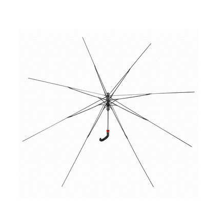 Minimalist Design All in 1 8 Bone Umbrella Frame with Glass Fiber Straight Elbow Belt