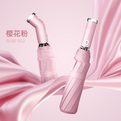 2023 Design Luxury Business Gifts Automatic Fold Reflective Light Up Outdoor Umbrella