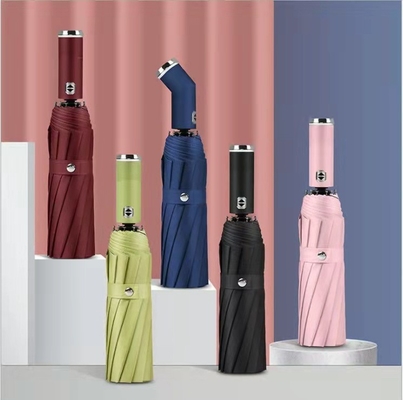 2023 Design Luxury Business Gifts Automatic Fold Reflective Light Up Outdoor Umbrella
