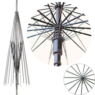 16 Bone Long Stem Umbrella with Sunshade Sleeve and Customized Designs Logo Printing