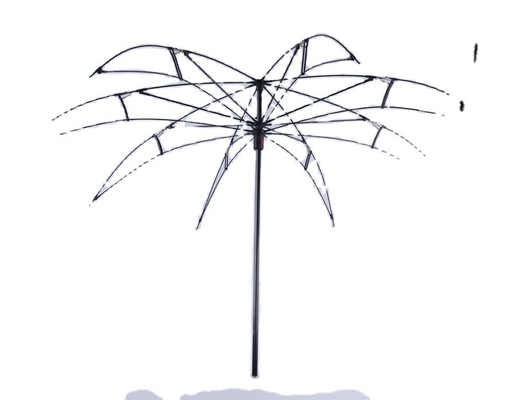 210T Nylon Fabric Umbrella Frame with 8 Bone Hand Open Reverse Function and Iron Cover