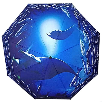 Customized Print Logo DIY Umbrella with Black Steel Shaft and 190T Pongee Fabric