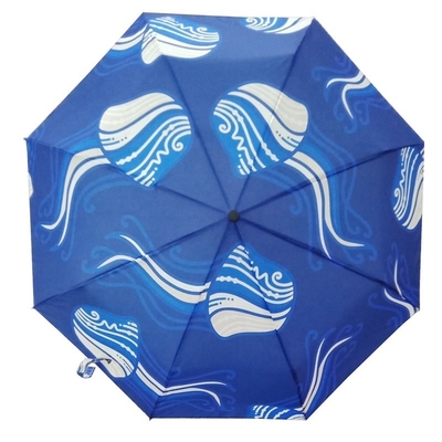 Customized Print Logo DIY Umbrella with Black Steel Shaft and 190T Pongee Fabric