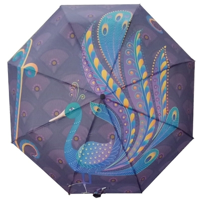 Customized Print Logo DIY Umbrella with Black Steel Shaft and 190T Pongee Fabric