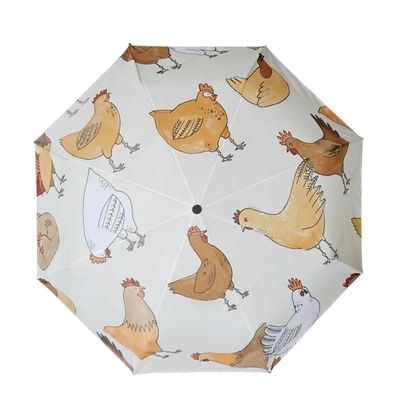 Customized Print Logo DIY Umbrella with Black Steel Shaft and 190T Pongee Fabric