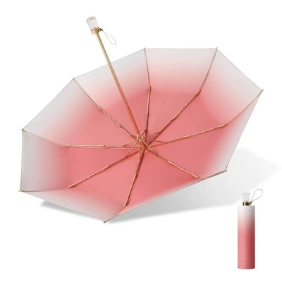 Metal Shaft Frame Custom Gradient Shade Umbrella Popular for Women All in 1 Function