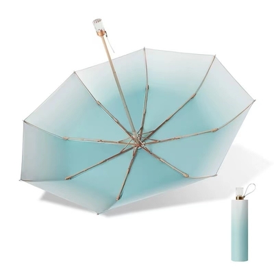 Metal Shaft Frame Custom Gradient Shade Umbrella Popular for Women All in 1 Function