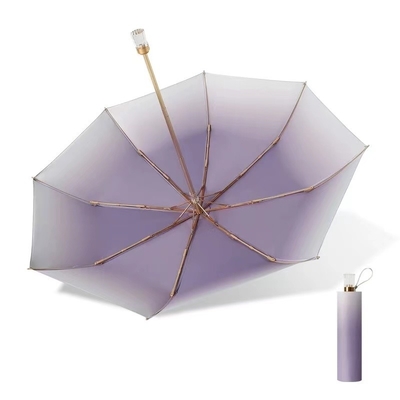 Metal Shaft Frame Custom Gradient Shade Umbrella Popular for Women All in 1 Function