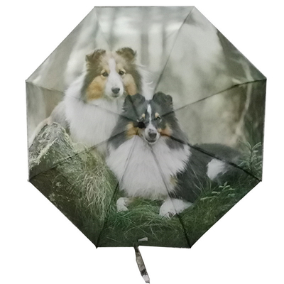 DIY Custom Design Dragonfly Animal Pattern Three-folding Umbrella with Black Coating