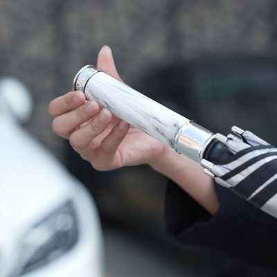 Golf Straight Windproof Umbrella for Agile Supply Chain Customization in Titanium Silver